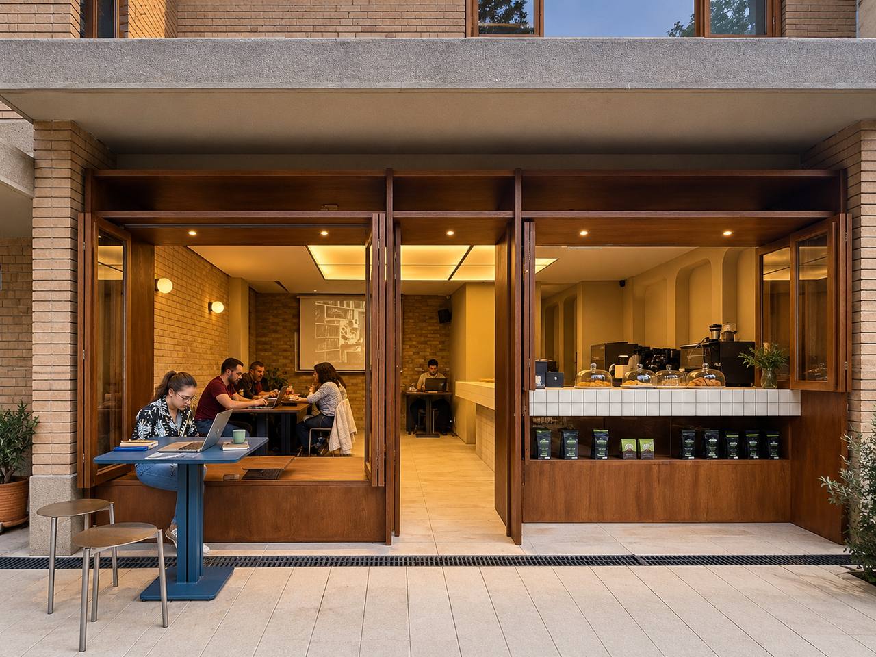 Salón y barra de Dapt Café, café de especialidad en Bogotá