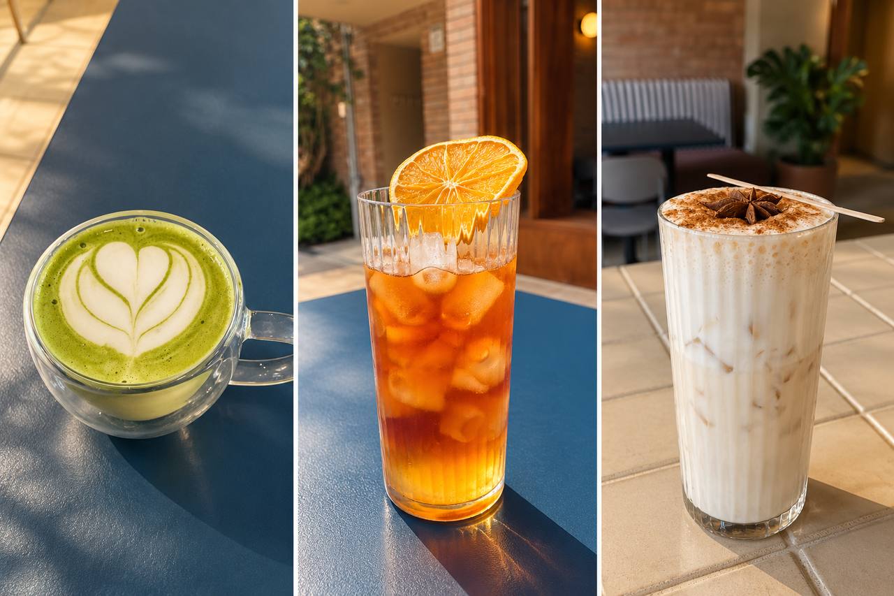 Matcha y bebidas frías de Dapt Café